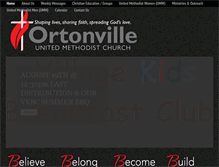 Tablet Screenshot of ortonvilleumc.org